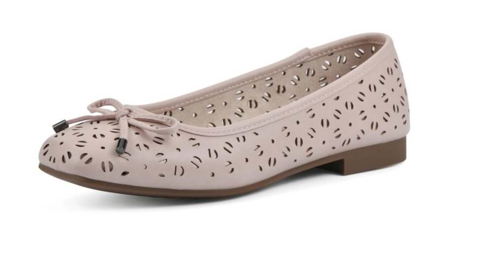Cliffs by White Mountain Karen Ballet Flats 7M blush pink Perforated Comfort NEW